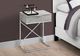Monarch Specialties Inc. Grey Cement 24"H Drawer Accent Table with Chrome Metal Base-2