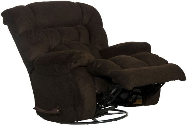Catnapper® Daly Chocolate Chaise Swivel Glider Recliner-1