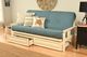 Kodiak Furniture Monterey Linen Aqua/Antique White Full Storage Futon with Mattress-1