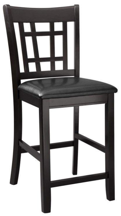 Homelegance® Junipero Black/Dark Cherry Counter Chair-0
