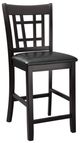Homelegance® Junipero Black/Dark Cherry Counter Chair-0