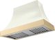 La Cornue Cascade Series 44" Pure White Wall Mounted Range Hood with Polished Brass Trim-0