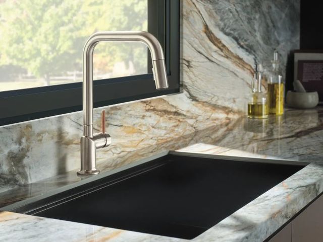 Brizo Odin® Brilliance® Stainless Faucet Wood Lever Handle Kit-1