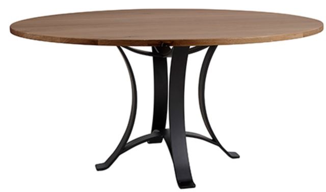 Artisan & Post by Vaughan-Bassett Dovetail Natural 48" Round Dining Table with Black Base-0