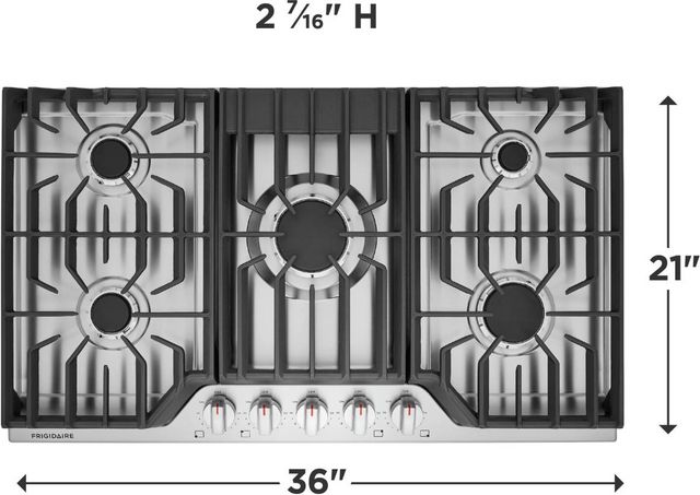 Frigidaire® 36" Stainless Steel Gas Cooktop-9