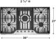 Frigidaire® 36" Stainless Steel Gas Cooktop-2