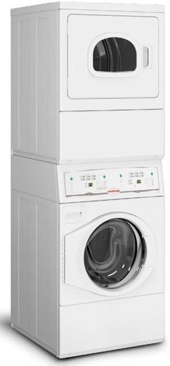 Speed Queen® Commercial 3.42 Cu. Ft. Washer, 7.0 Cu. Ft. Dryer White Stack Laundry