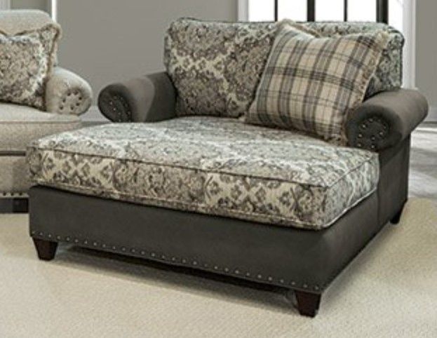 Marshfield Furniture Julian Beige/Black/Dark Gray Chaise and 1/2-0