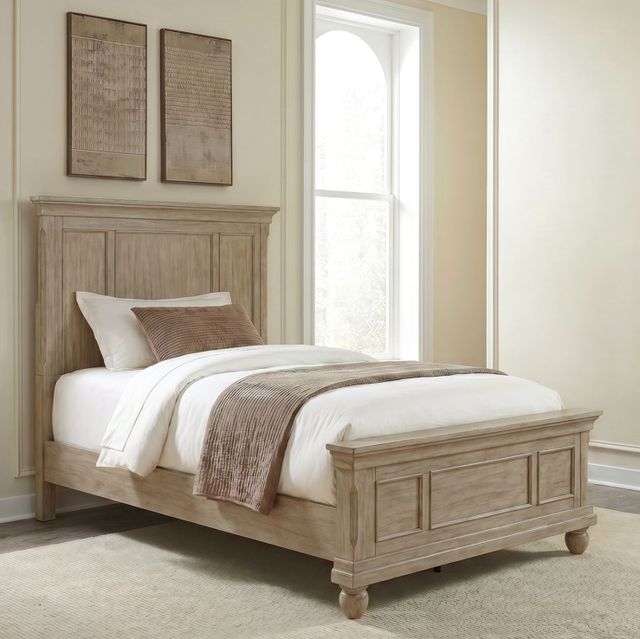 Liberty Furniture Rustic Traditions Saddle Tan Twin Panel Bed-1