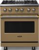 Viking® 5 Series 30" Golden Hour Pro Style Dual Fuel (LP) Range with Brushed Brass Trim-0