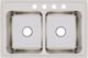 Elkay Lustertone® Classic Lustrous Satin 33" x 22" x 12-1/8" 4-Hole Equal Double Bowl Drop-In Sink-1