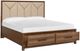 Magnussen Home® Callisto Santa Cruz/Bourbon Brown King Panel Storage Bed with Upholstered Headboard-1