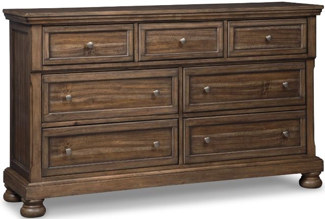 Signature Design by Ashley® Flynnter 6-Piece Medium Brown Queen Storage Panel Bed Set-2