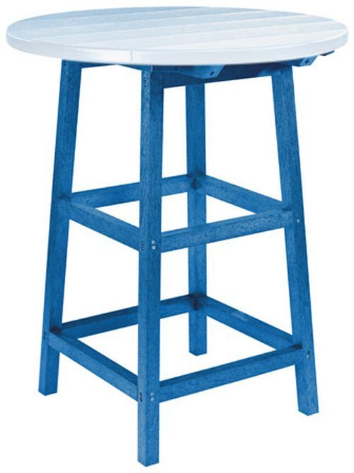 C R Plastic Generation Line Blue Pub Table-0