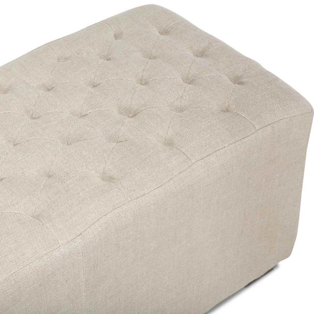 Home Trends & Design D'Orsay Off-White Linen Bench-1