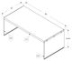 Monarch Specialties Inc. Glossy White Coffee Table with Tempered Glass Frame -3