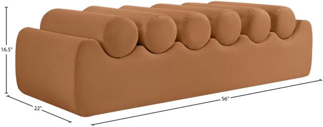 Meridian Furniture Rumble Cognac 56" Bench-2