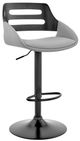 Armen Living Karter Gray/Black Adjustable Bar Stool-0