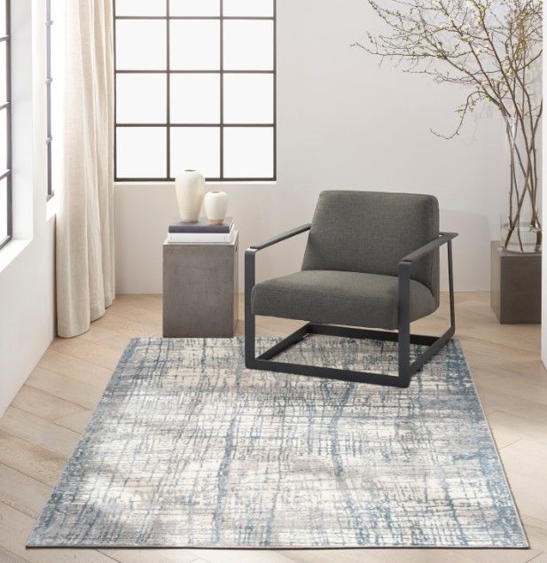 Nourison Home™ CK950 Rush Ivory Blue 5'x7' Area Rug-4