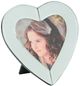 A & B Home White Heart Mirror Photo Frame-0