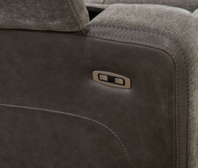Signature Design by Ashley® Mixed Motion Shadow Power Reclining Loveseat-3