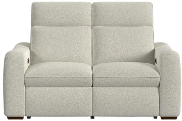 Flexsteel® Ava Silver Sand Fabric Power Reclining Loveseat with Power Headrest and Lumbar-4