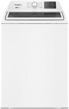 Whirlpool® 4.2 Cu. Ft. White 2-in-1 Removable Agitator Top Load Washer with Soft Close Glass Lid