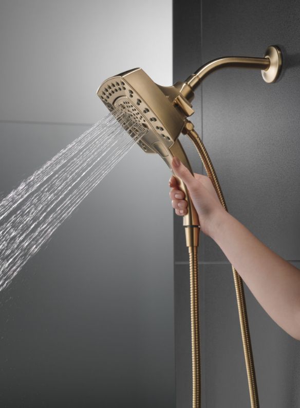 Delta Universal Showering Champagne Bronze H2Okinetic® In2ition® 5-Setting Two-in-One Shower-1