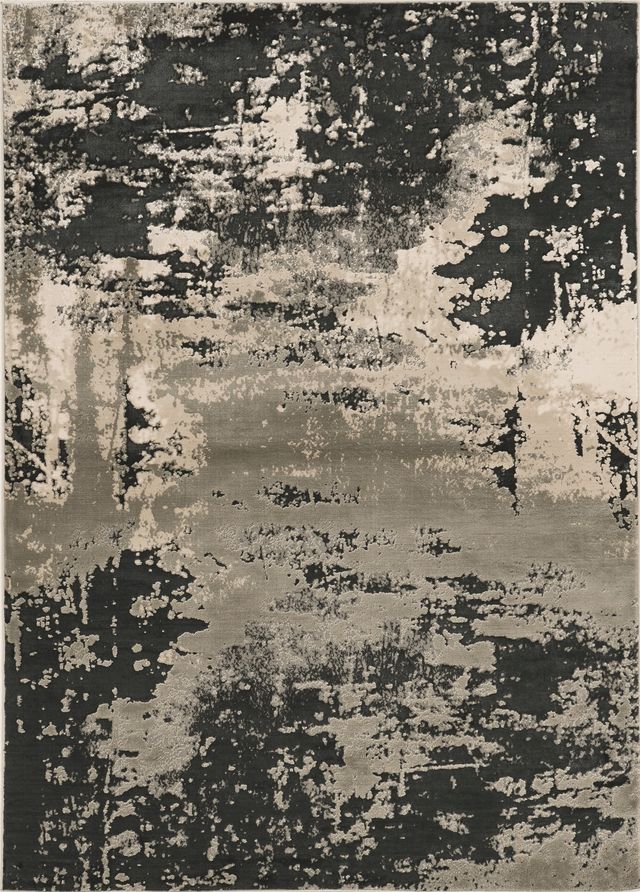 KAS Rugs Luna 7121 Silver/Charcoal Eclipse 5'x8' Area Rug-0
