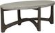 Liberty Furniture Cascade Wire Brush Rustic Brown Oval Cocktail Table with Concrete Top-1