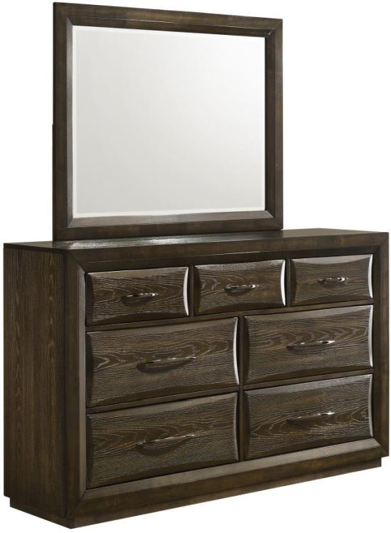 Coaster® Atlas Dark Oak Dresser and Mirror Set-0