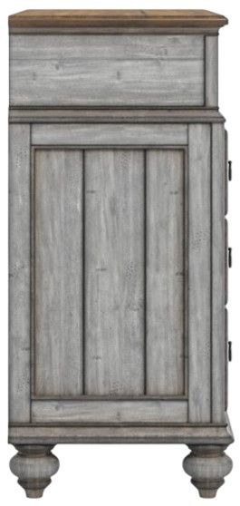 Flexsteel® Plymouth® Distressed Graywash Media Chest-2
