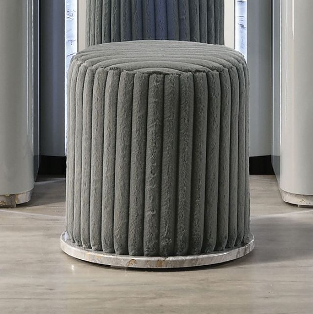 Furniture of America® Cleburne Light Gray Vanity Stool-1