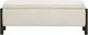 TOV Furniture Abby Cream Nubby Fabric Storage Bench-3