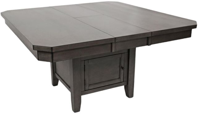 Jofran Inc. Manchester 7-Piece Gray/Warm Wood Square Counter Dining Set-1