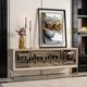 Michael Amini® Madison Beige Console with Glistening Gold Base-1