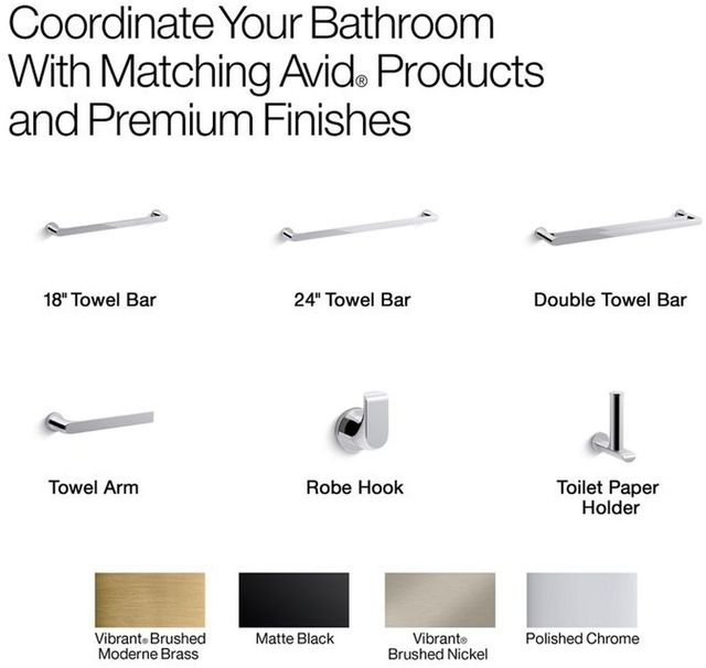 KOHLER® Avid® Vibrant Brushed Nickel Robe Hook-4