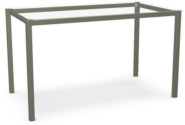 Amisco Customizable Bennington 72" Clear Glass Bar Table-0