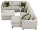 Homelegance® Isla 5-Piece Sand Modular Sectional with Reversible Chaise, Pull-out Bed and Ottoman-3
