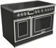 Fulgor Milano® Evoque 400 Series 48” Glossy Black Pro Style Induction Range with Chrome Trim-0