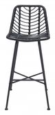 Zuo® Malaga Black Bar Chair-1
