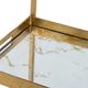 A & B Home Clear/Gold Shelf with Clock-3