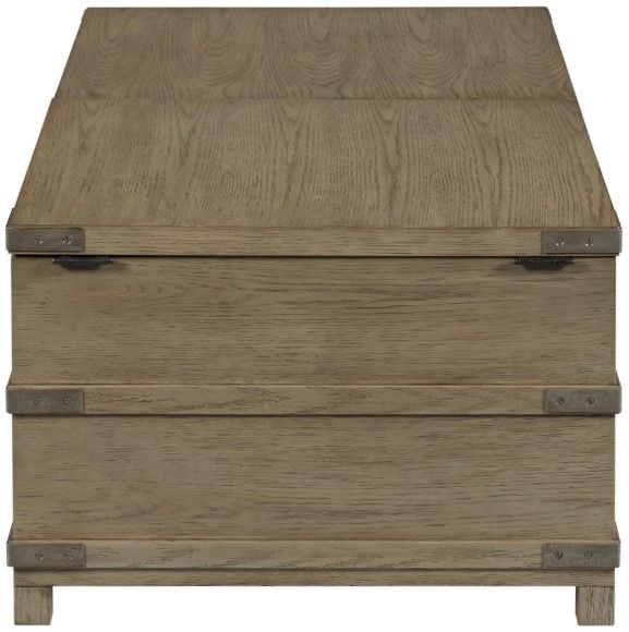 Hammary® Crawford Honey Storage Trunk Coffee Table-3