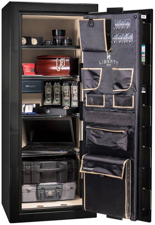 Liberty Safe Premium Home Black Gloss/Brass 17 Electronic Gun Safe-1