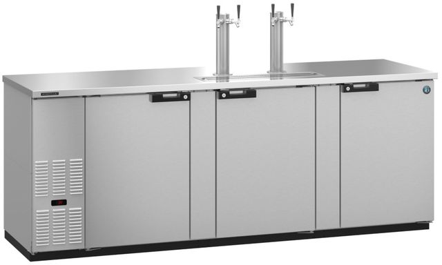 Hoshizaki Back Bar 96" 32.5 Cu. Ft. Stainless Steel Three Section Direct Draw Refrigerator-2