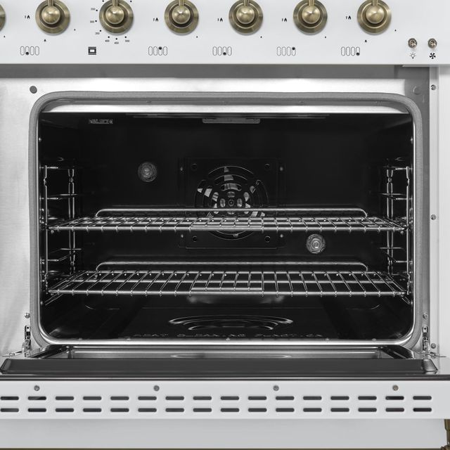 FORNO® Antico Alta Qualita 48" White Pro Style Dual Fuel Range-4