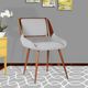 Armen Living Panda Gray/Walnut Dining Side Chair-1
