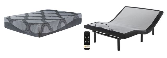 Sierra Sleep® by Ashley® 2-Piece 12" Hybrid and Better Adjustable Base King Mattress Set-0