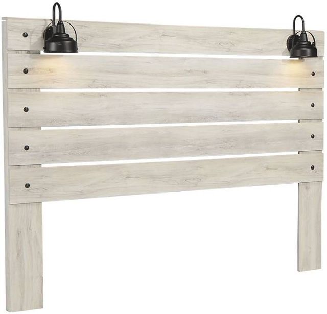 Signature Design by Ashley® Cambeck 4-Piece Whitewash White Full Storage Panel Headboard Bedroom Set-1
