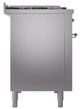 Ilve® Nostalgie II Noblesse 48'' Stainless Steel Pro Style Dual Fuel Range with Copper Trim-2